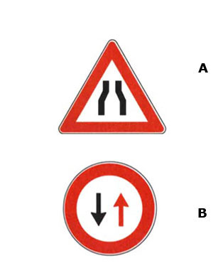 Official traffic sign for this question