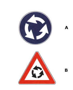 Official traffic sign for this question