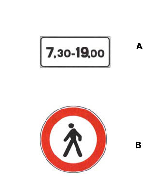 Official traffic sign for this question